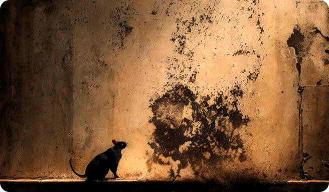 ネズミ被害の画像